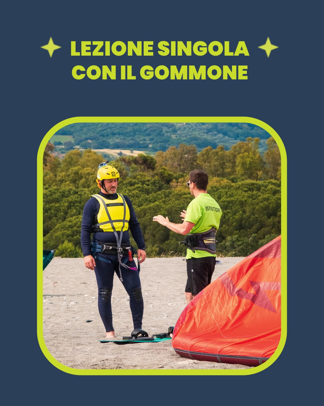 Lezione singola con Gommone 1 Gizzeria Kite - Lezione singola col gommone